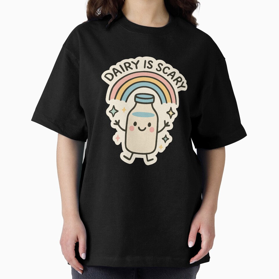 Dairy Is Scary Cute Pastel Color Funny Lactose Intolerant by thecatcouch