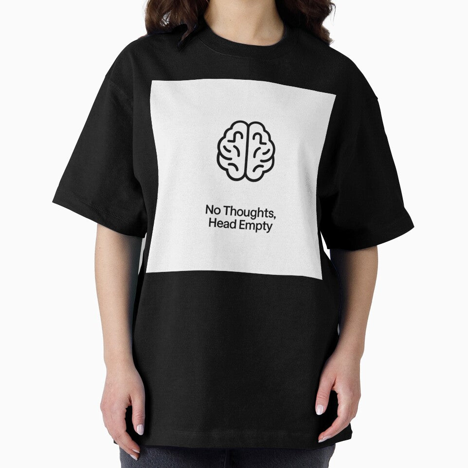 No Thoughts Head Empty: Funny Brain Meme Minimalist Design by Ab.stylelab