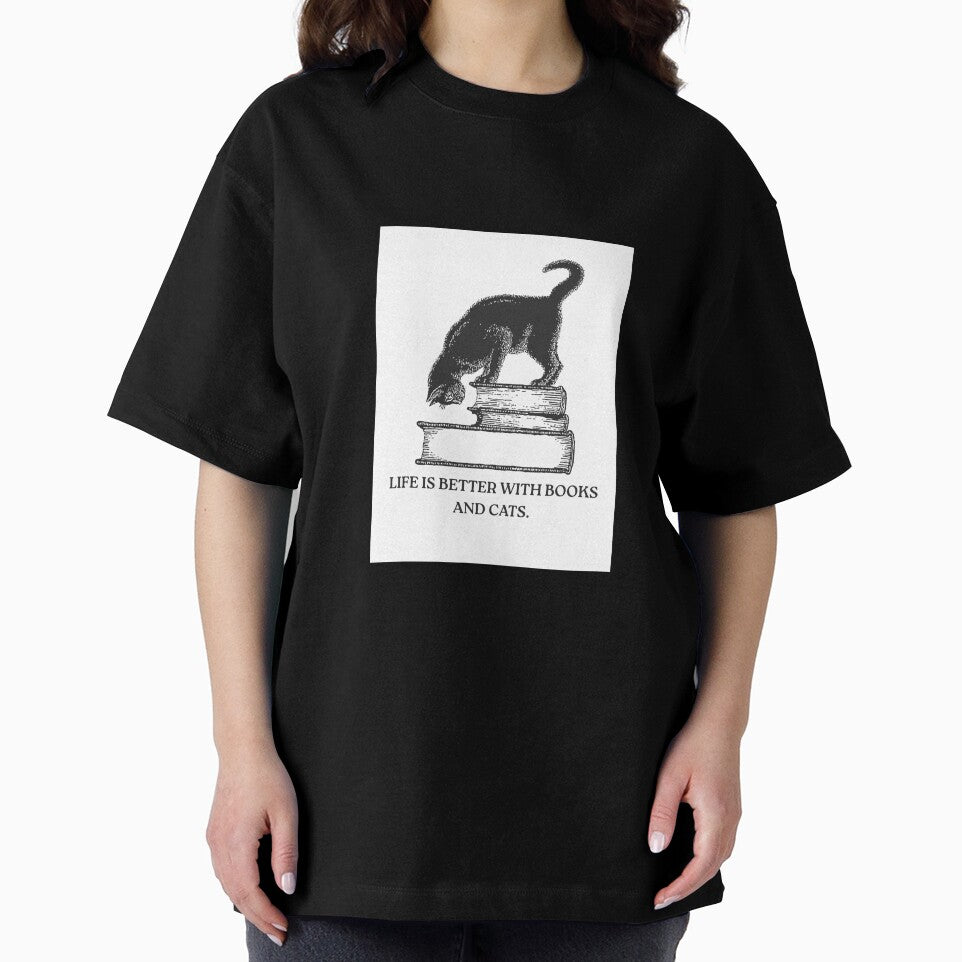 "Life Is Better With Books And Cats" Design by OneMoreChapter54