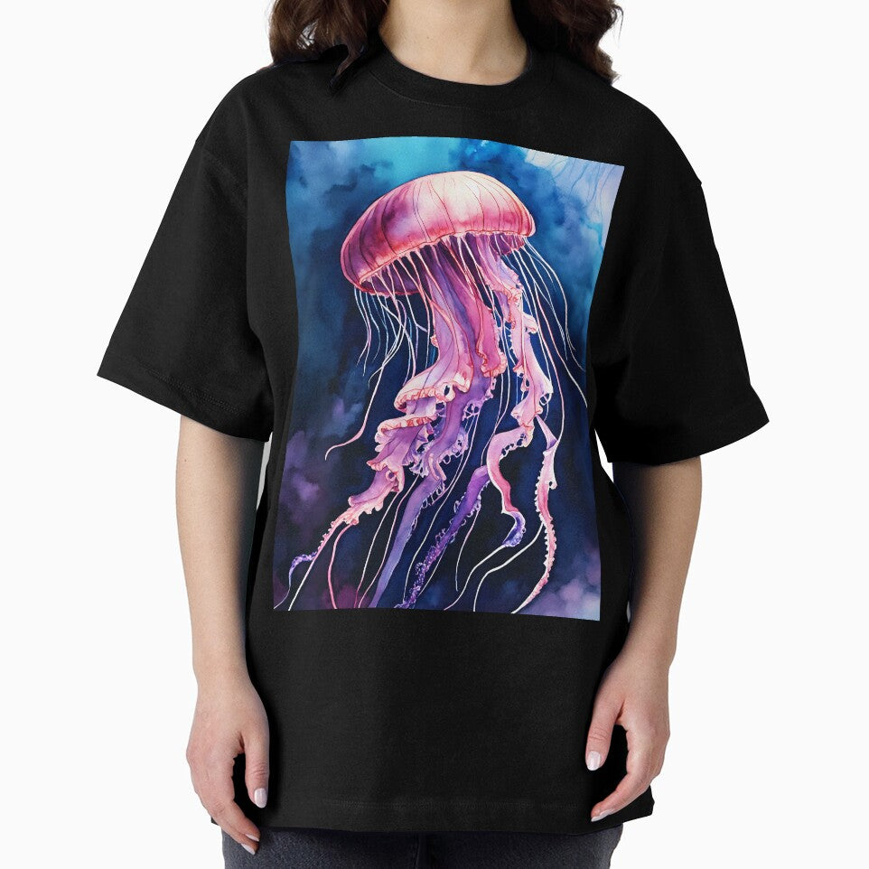 Vibrant Jellyfish in Blue, Pink, and Purple Glow by soulfulpalette
