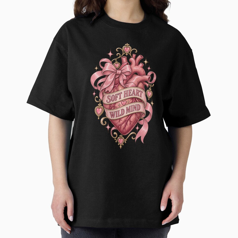 Soft Heart Wild Mind – Coquette Anatomical Heart by AnteesocialTees