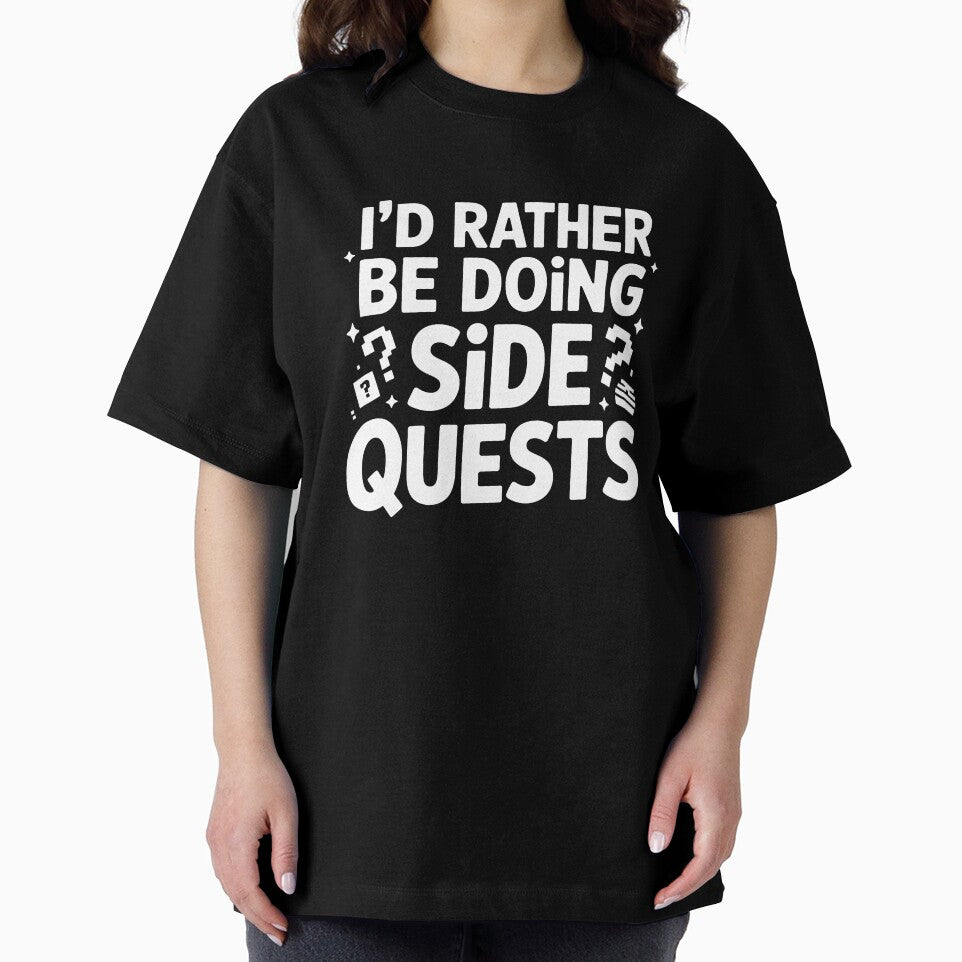 I'd Rather Be Doing Side Quests Funny Gamer Neurodivergent Gift by Say It With Ink