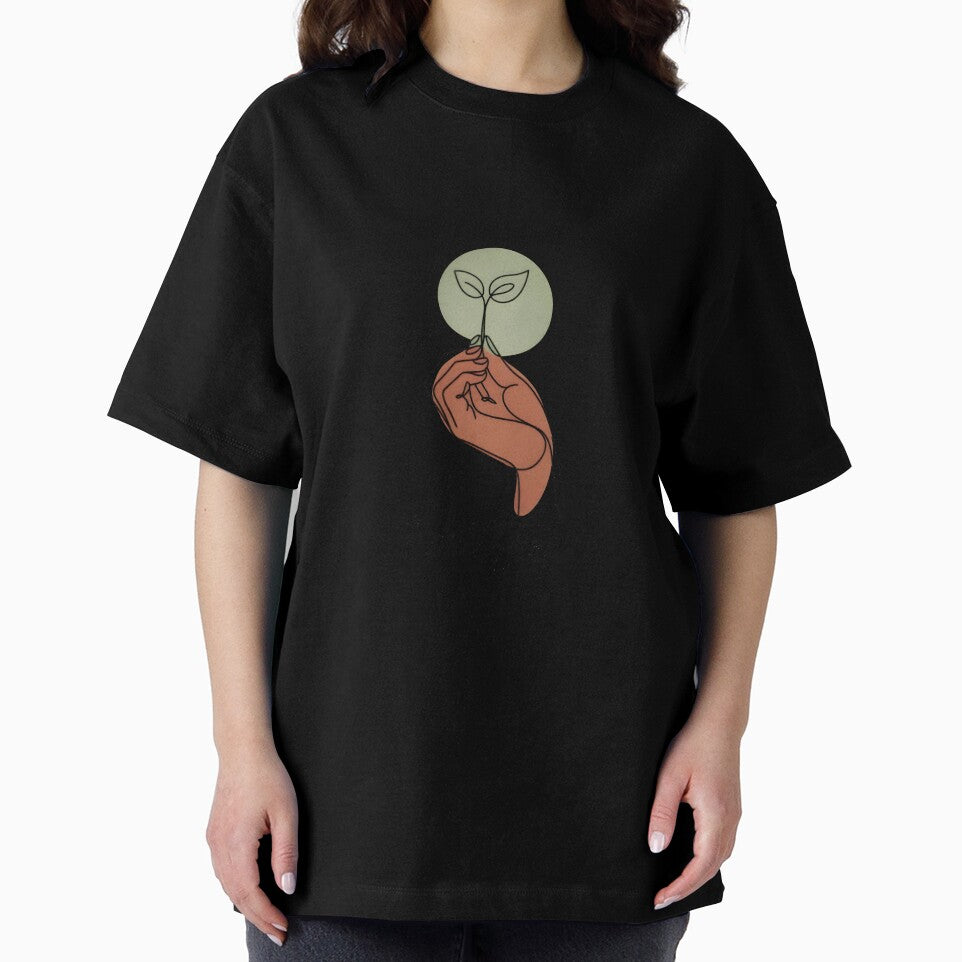Earth First Minimalist Line Art - Aesthetic Sustainability Design by Mh87