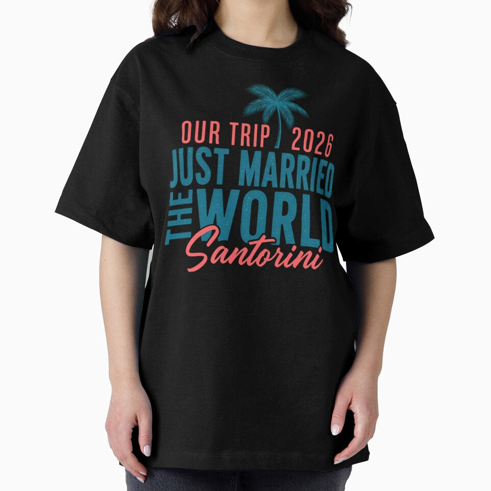 Our Trip 2026 Just Married Santorini Travel Couple Shirt by Lyutee