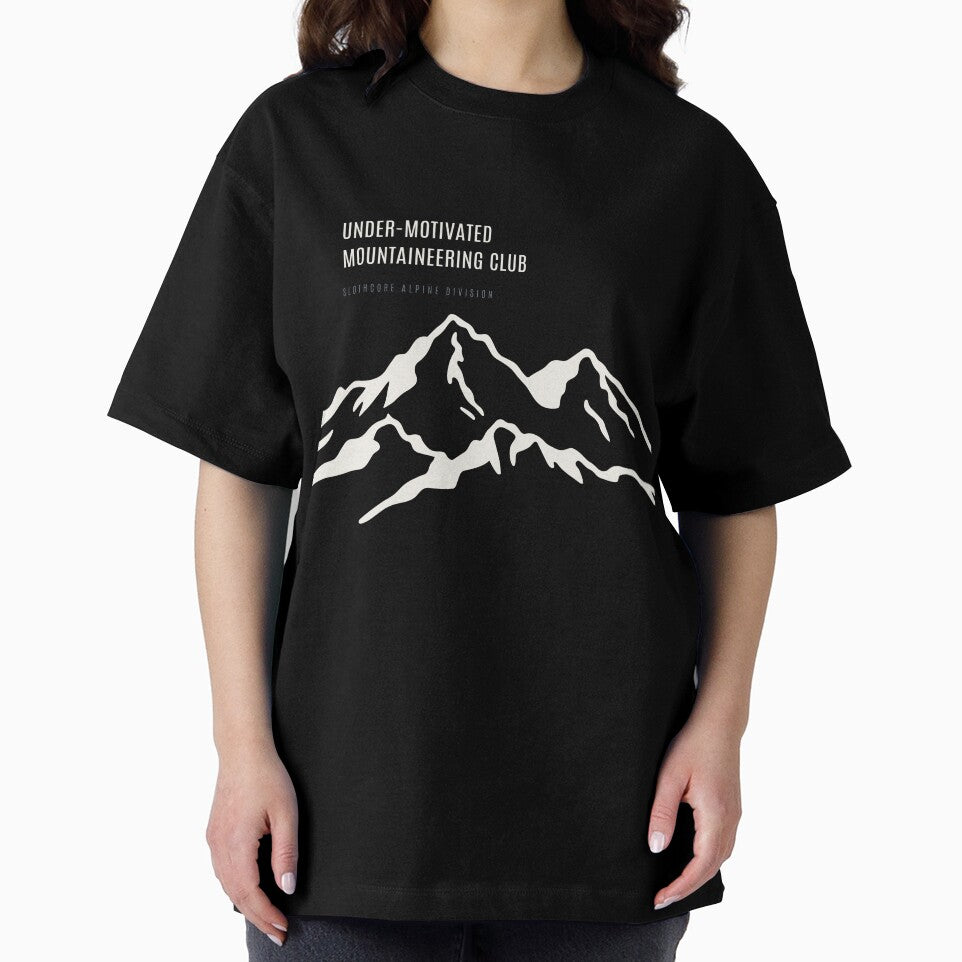 Under Motivated Mountaineering Club Ironic Slothcore Minimal Mountain by SlothcoreVibes