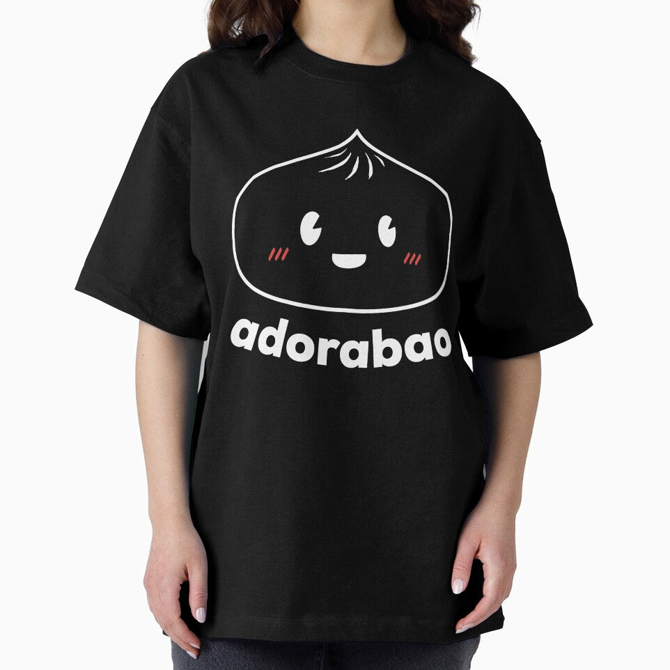 Adorabao Adorable Chinese Bao Bun White Text by gobbieshoppe