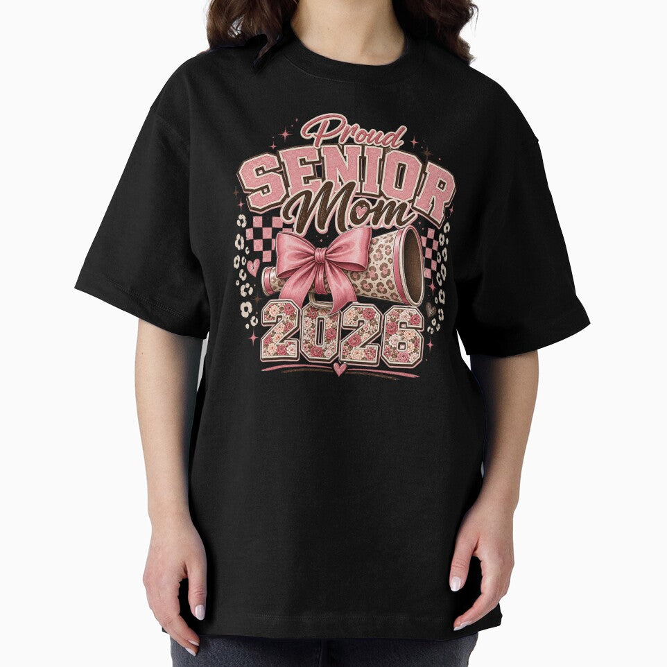 Proud Senior Mom 2026 Pink Leopard Graduation Design by PixelModeShop