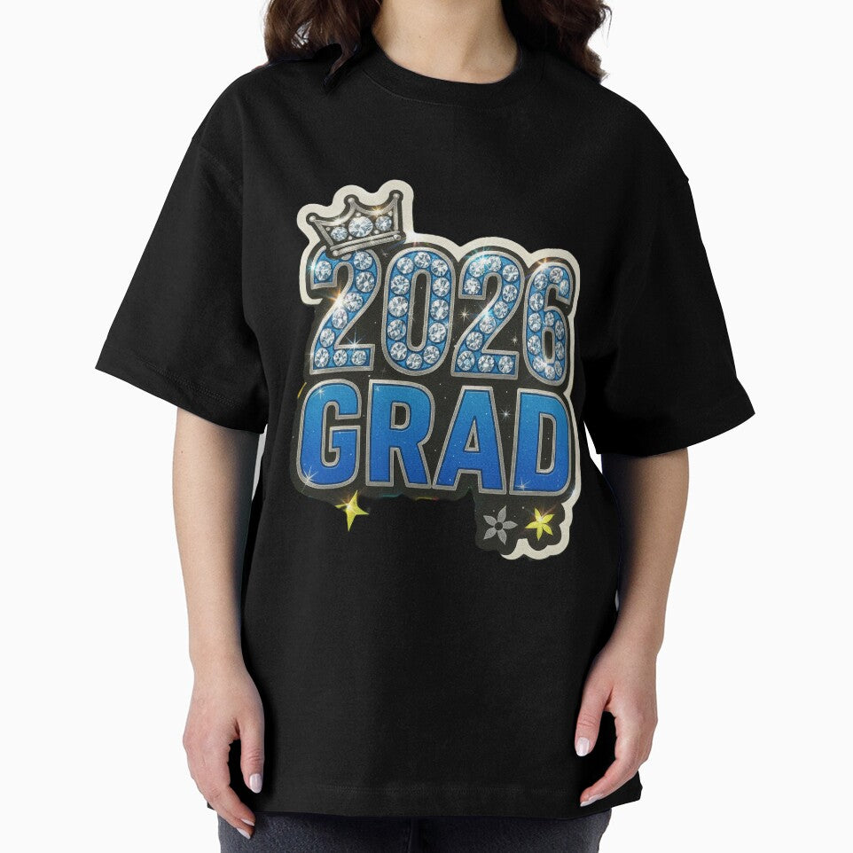 2026 GRAD Sticker – Diamond Crown by 3free3street - Neon & Graffiti Digital Art