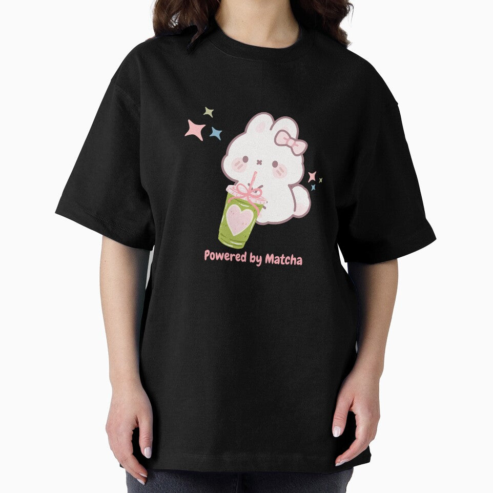 Powered by Matcha Cute Bunny | Kawaii Matcha Lover Design by Nada Mohamed
