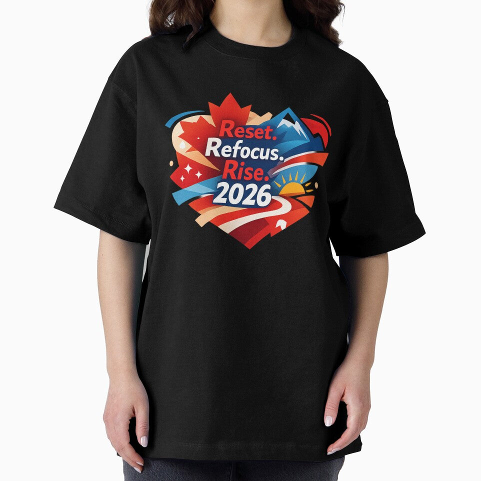 Reset Refocus Rise 2026 – New Year's Motivation T-shirt Canada | Goal for Success by mocci10