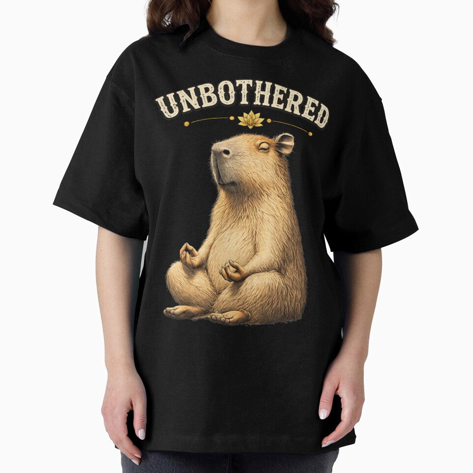 Unbothered Capybara Funny Zen Animal Gift Shirt by Vibe District