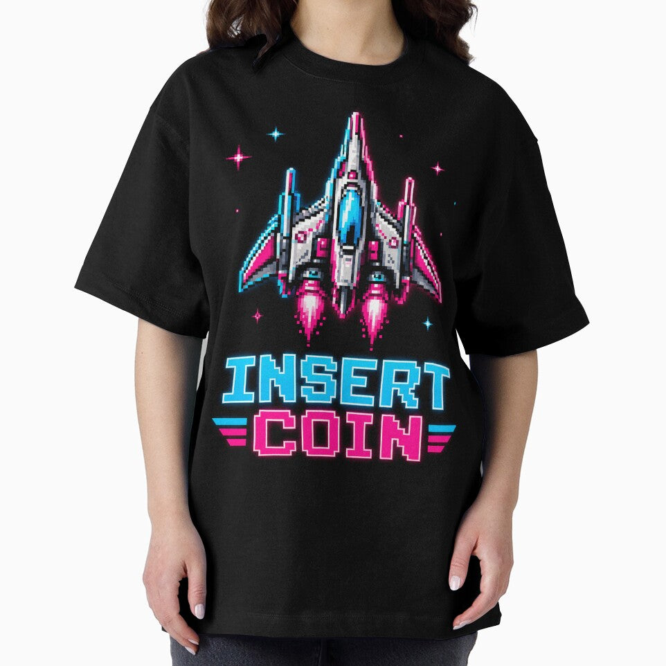 Retro Arcade Spaceship Insert Coin by ImagenFusionP