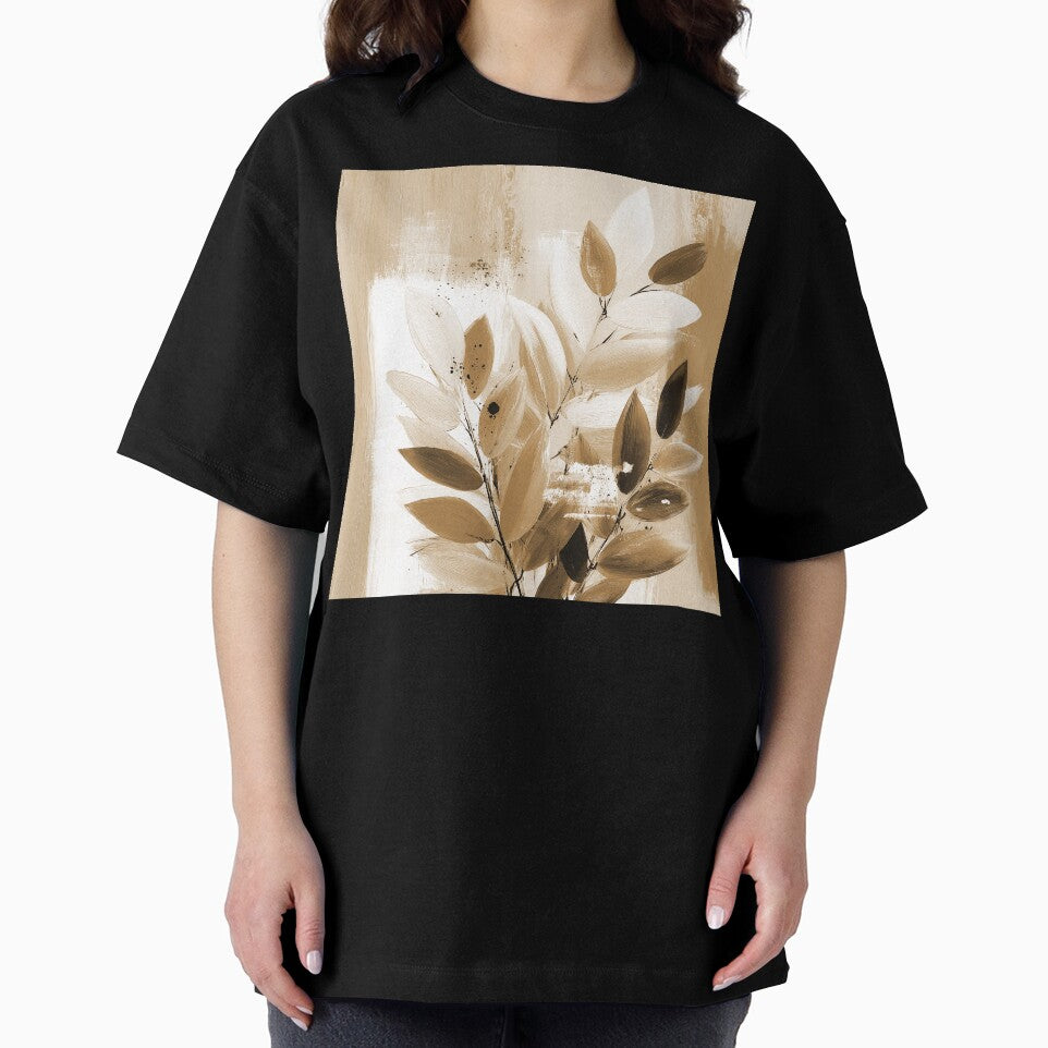 Boho Leaves In Earthtones, Mocha Taupe, And Cream by DEC02