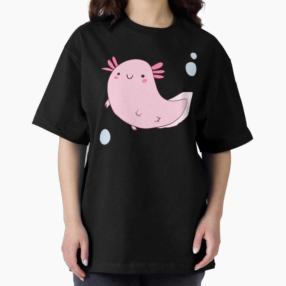 Funny axolotl with bubbles by Mayarart