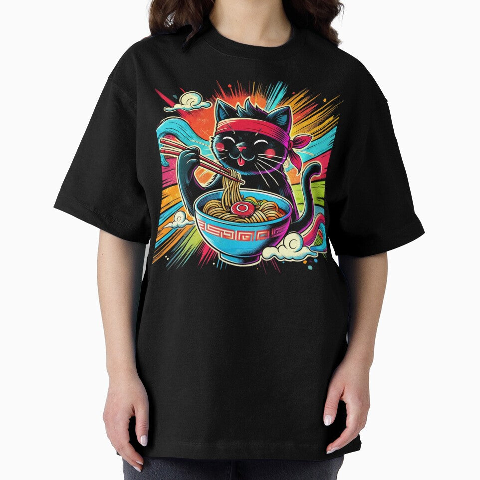 Rainbow Demon Ramen Cat by SiarheiYur
