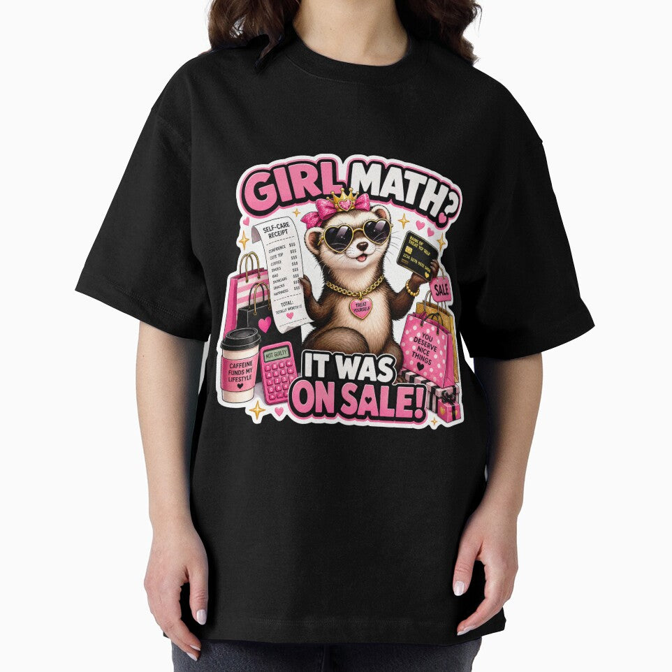 Girl Math? It Was On Sale! - Funny Shopping Ferret Sticker by Azerof