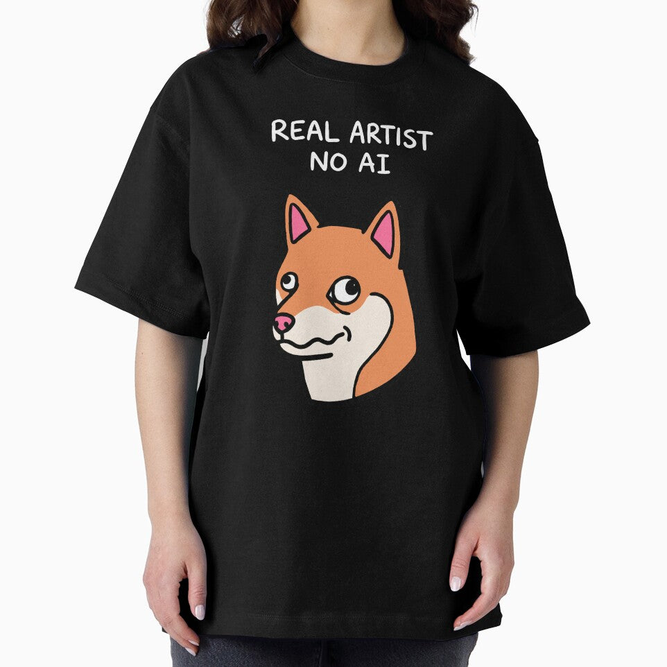 Real Artist No AI -  Funny Shiba Inu Sarcastic by WAMTEES
