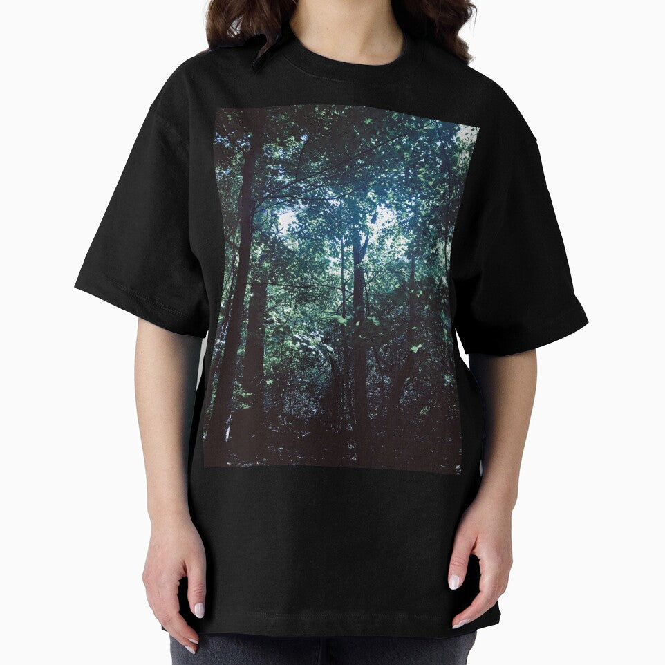 grunge forest blue dazecore aesthetic vintage sun piercing through by sielexis