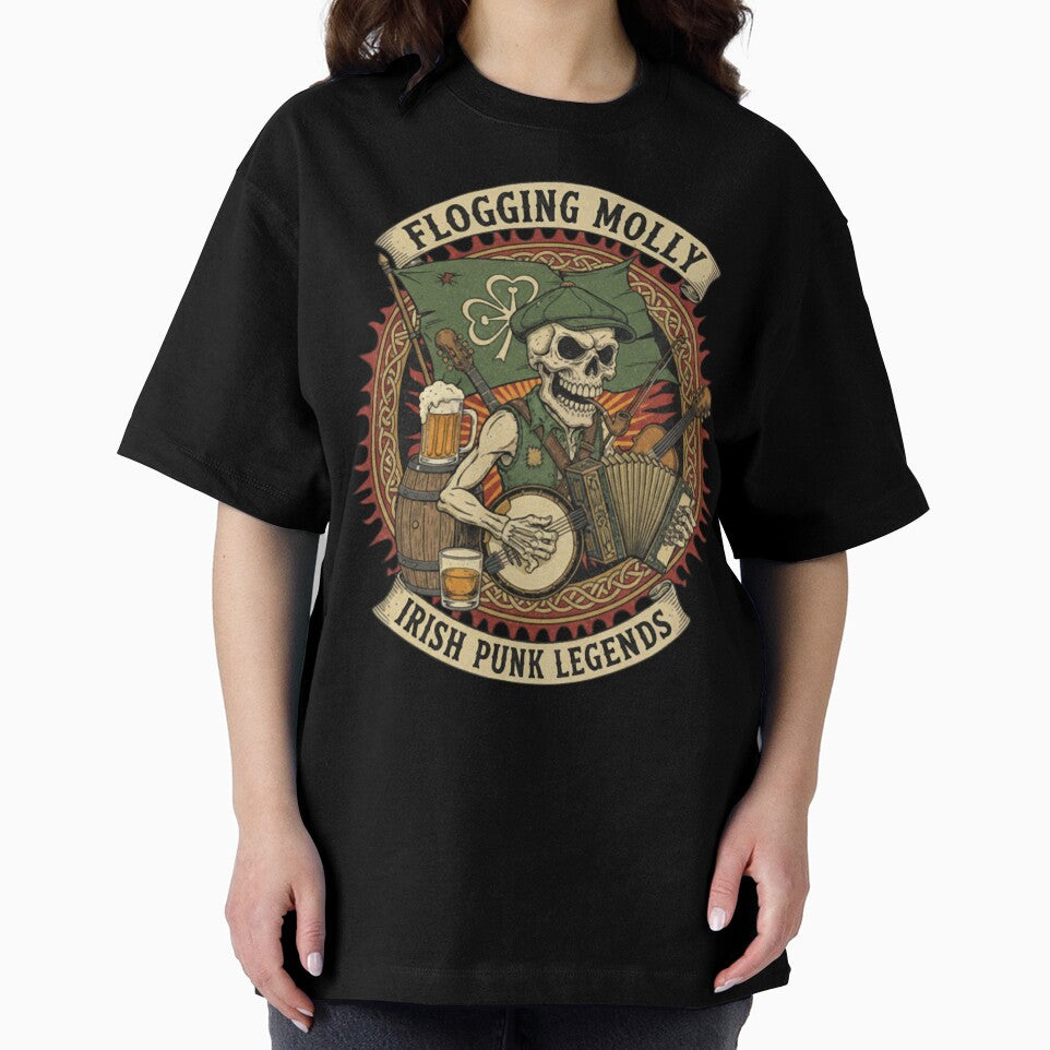 Flogging Molly Irish Punk Legends Skeleton Logo - St. Patrick's Day Fan Tribute by idstori