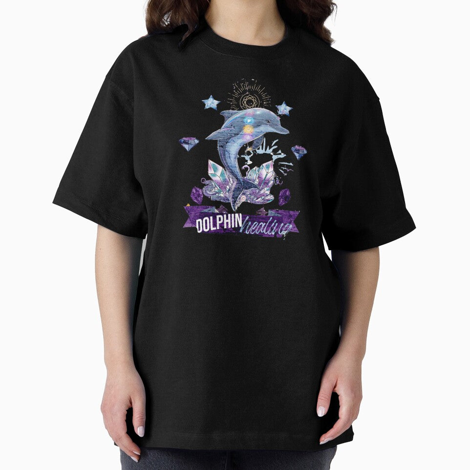 Mystical Dolphin Healing Chakra Crystal Energy Art by Furr-n-Purr