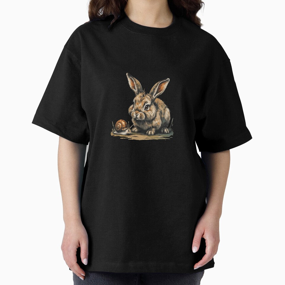 Bunny and Snail Illustration by AQUILAKREO