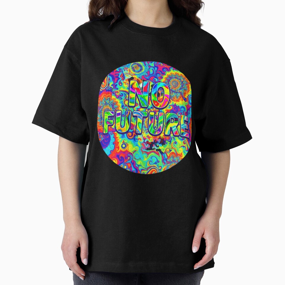 No Future Nihilism Trippy Rainbow Circle by Stefanrajzer