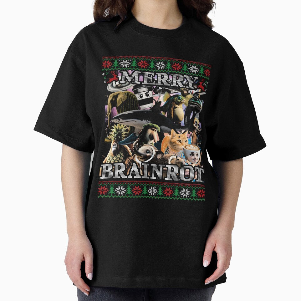The Ultimate "Brainrot" Ugly Christmas Sweater Design by Krasnovaovaova