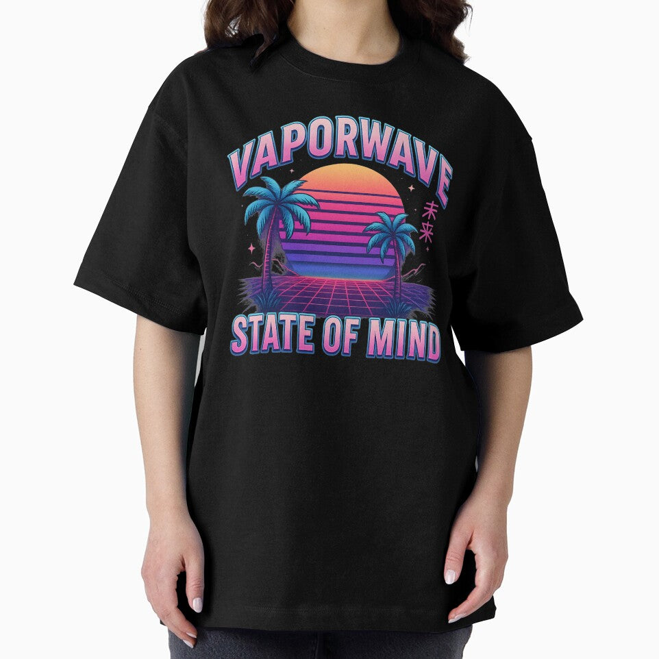 Vaporwave State of Mind – Retro Sunset & Synthwave Design by SVALANART