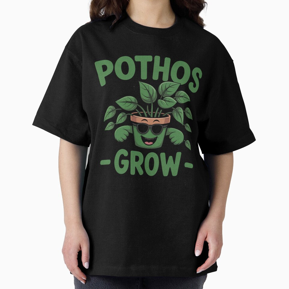 Pothos Gonna Grow Funny Cartoon Plant Lover Shirt by 123artistickay