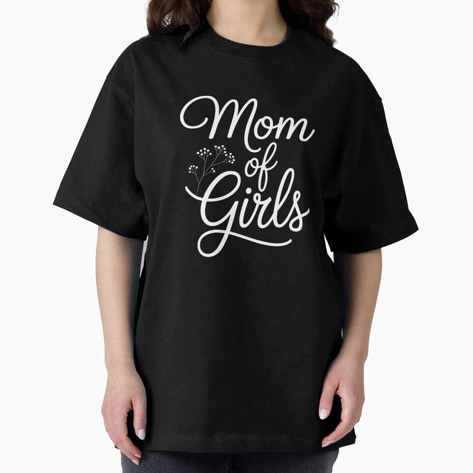 Mom of Girls – Minimalist Cursive Design by Hooodify