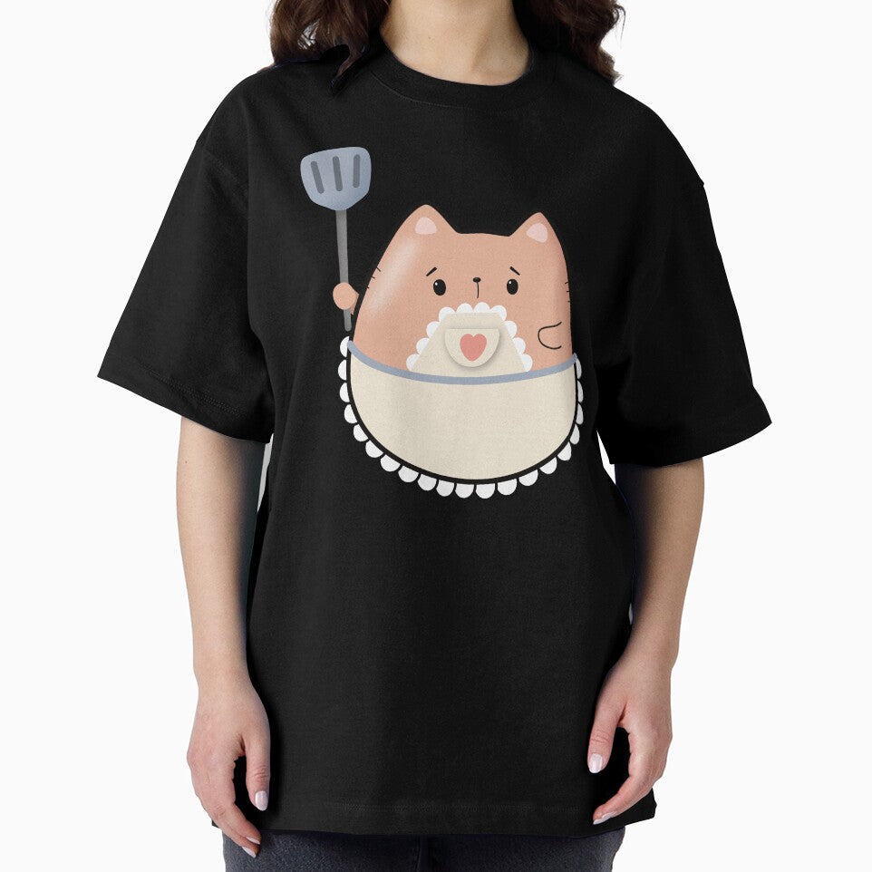 Kawaii Homemaker Cat by darklanterndsn