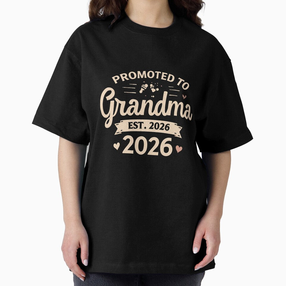 Promoted to Grandma est. 2026 Funny Pregnancy Announcement T-Shirt, Funny Shirt, Valentine Shirt gift by GAIDREDA