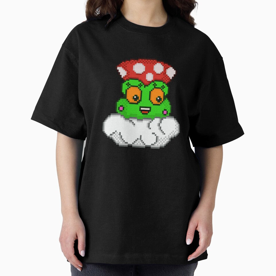 Cute Frog with Mushroom Hat Retro by RetroRlx