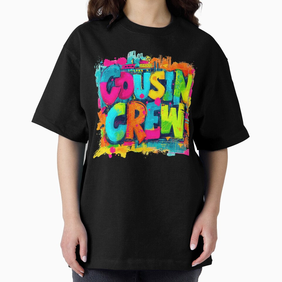 Cousin Crew Colorful Graffiti T-Shirt – Family Matching Tee by Happy'CLICK'