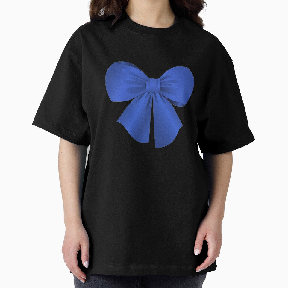 Royal Blue Satin Bow - Coquette Aesthetic Art by Artsy Corner