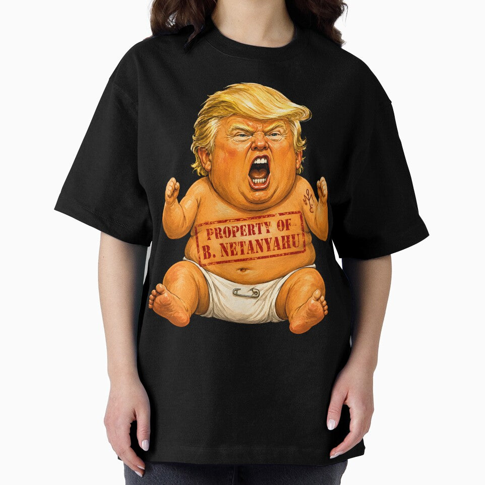 Trump: Property of B. Netanyahu Political Baby Satire by Victor Shadehorn
