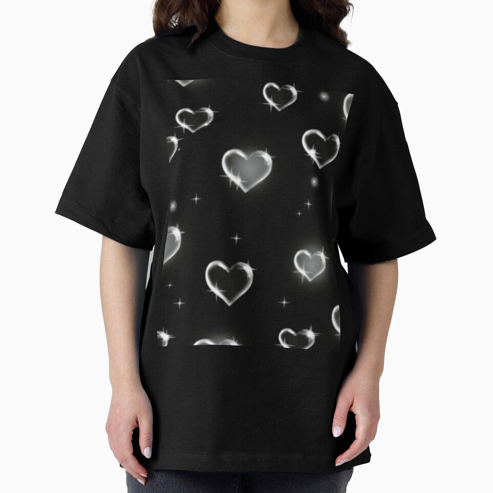 Y2K GOTH BUBBLE HEARTS by DiscoVibes