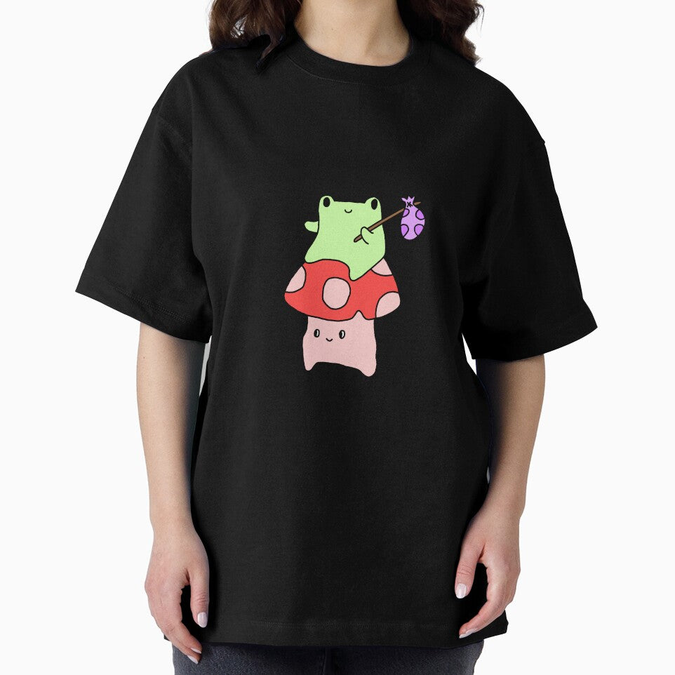 Frog sitting on mushroom by VIB3YTHINGS