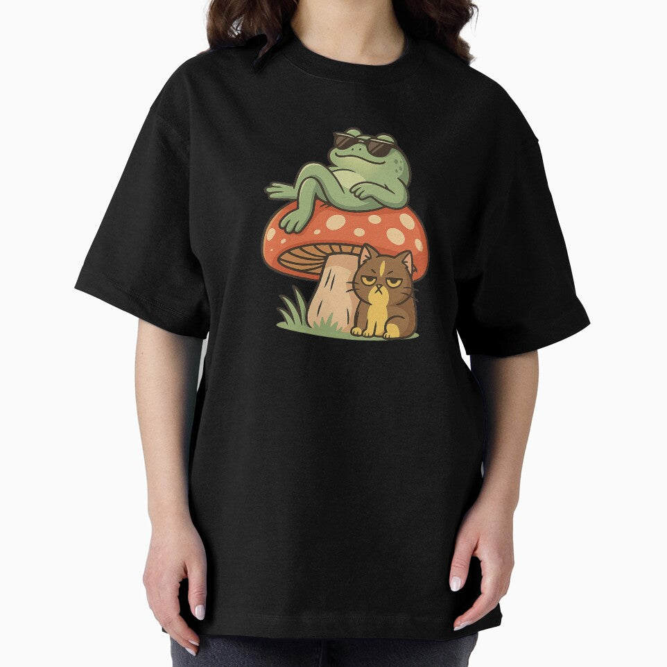 Chill Frog on Mushroom by Miximondo
