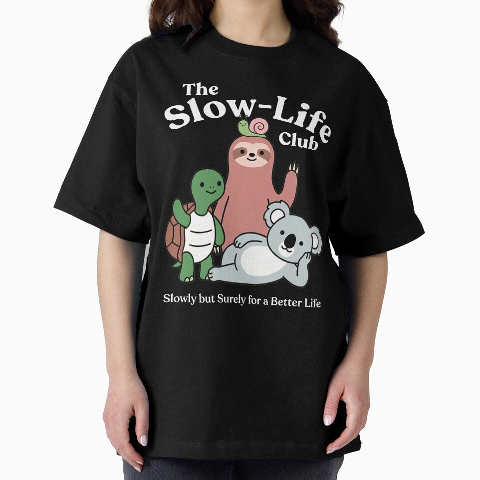 Slow Life Club - Kawaii Sloth Turtle Koala Snail - Cute Mindfulness & Self Care Gift by AdyKurniawan
