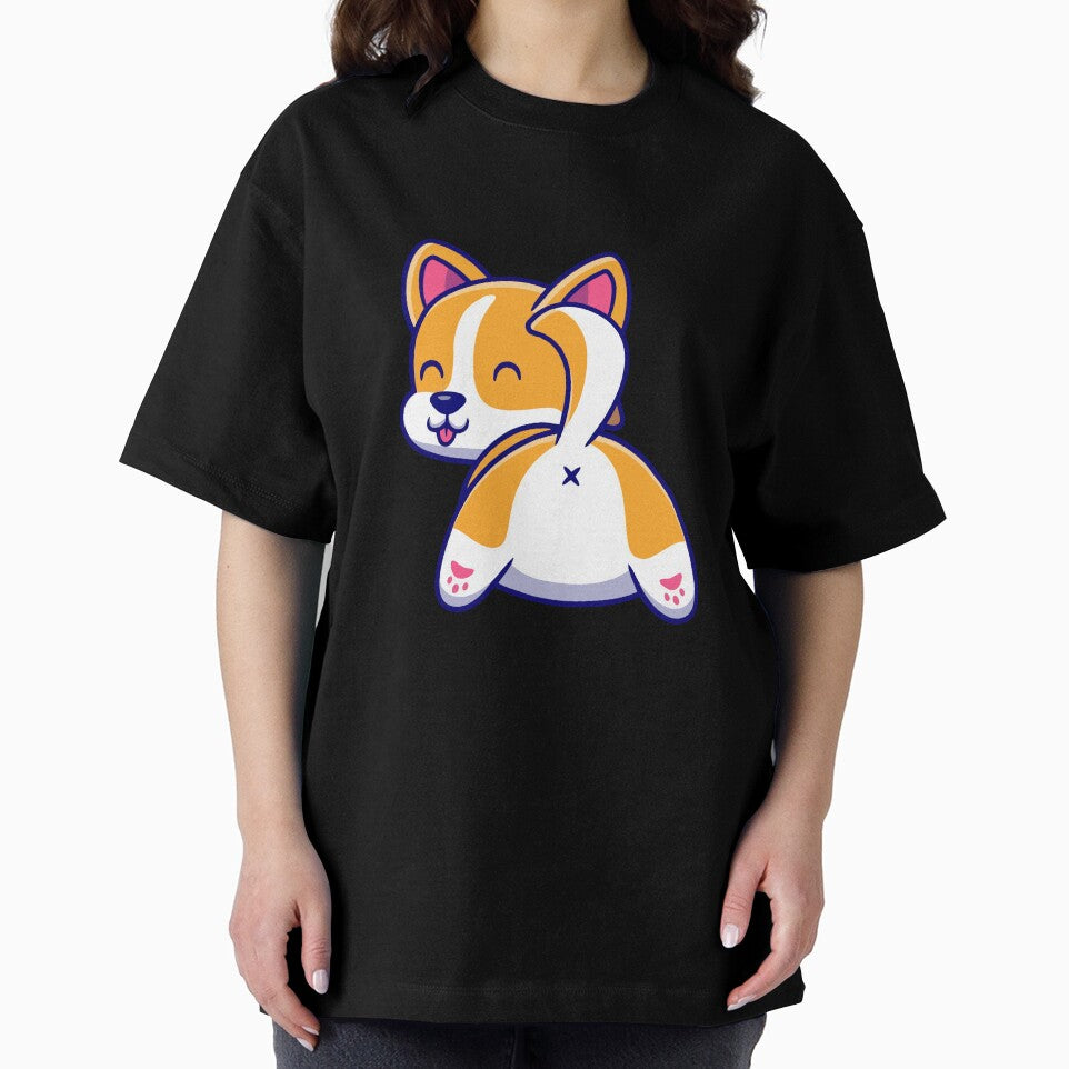 Cute Corgi Butt Sploot Kawaii Dog Illustration by sdbienv