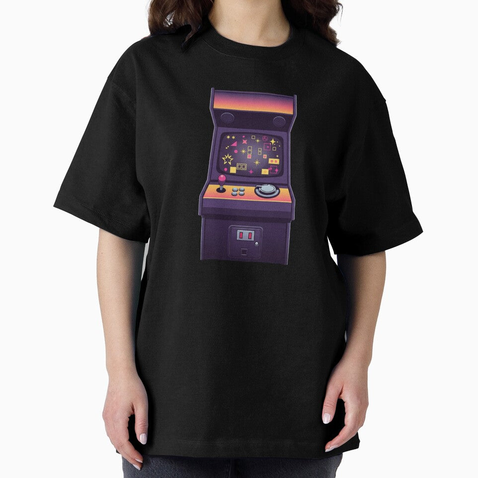 80s Neon Retro Arcade Cabinet: Classic Synthwave Gamer Art by Dzblack