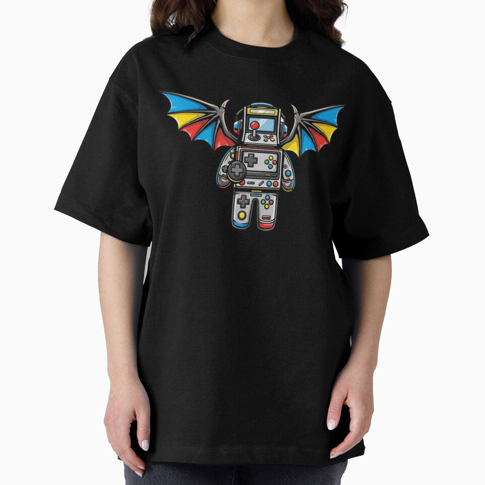 Winged Arcade Machine Gamer Mascot | Retro Gaming Art by Dzblack