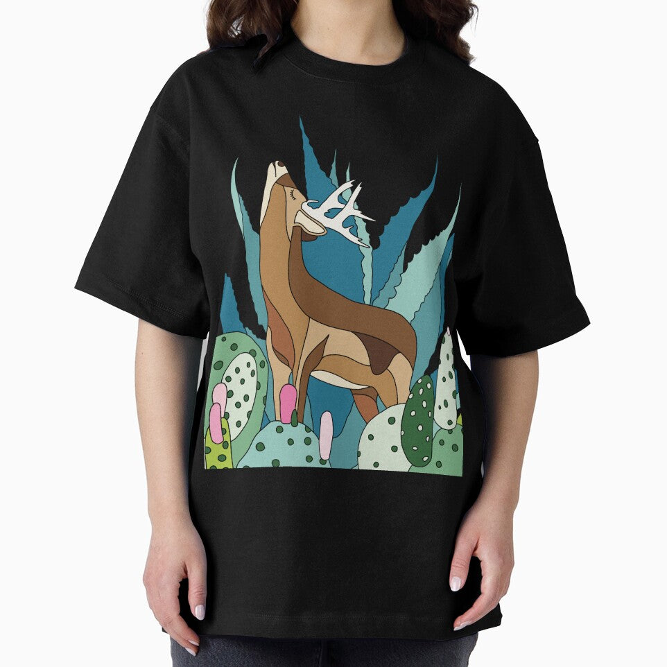 Deer with cactus by Sabrina Brugmann