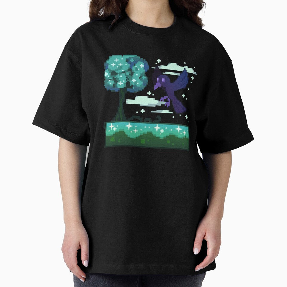 Pixel Art - Crow and Tree by Kaiko-Roku