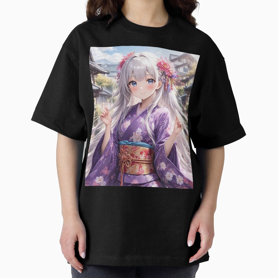Anime girl in kimono in Chinese temples art by TheArtistOf2022