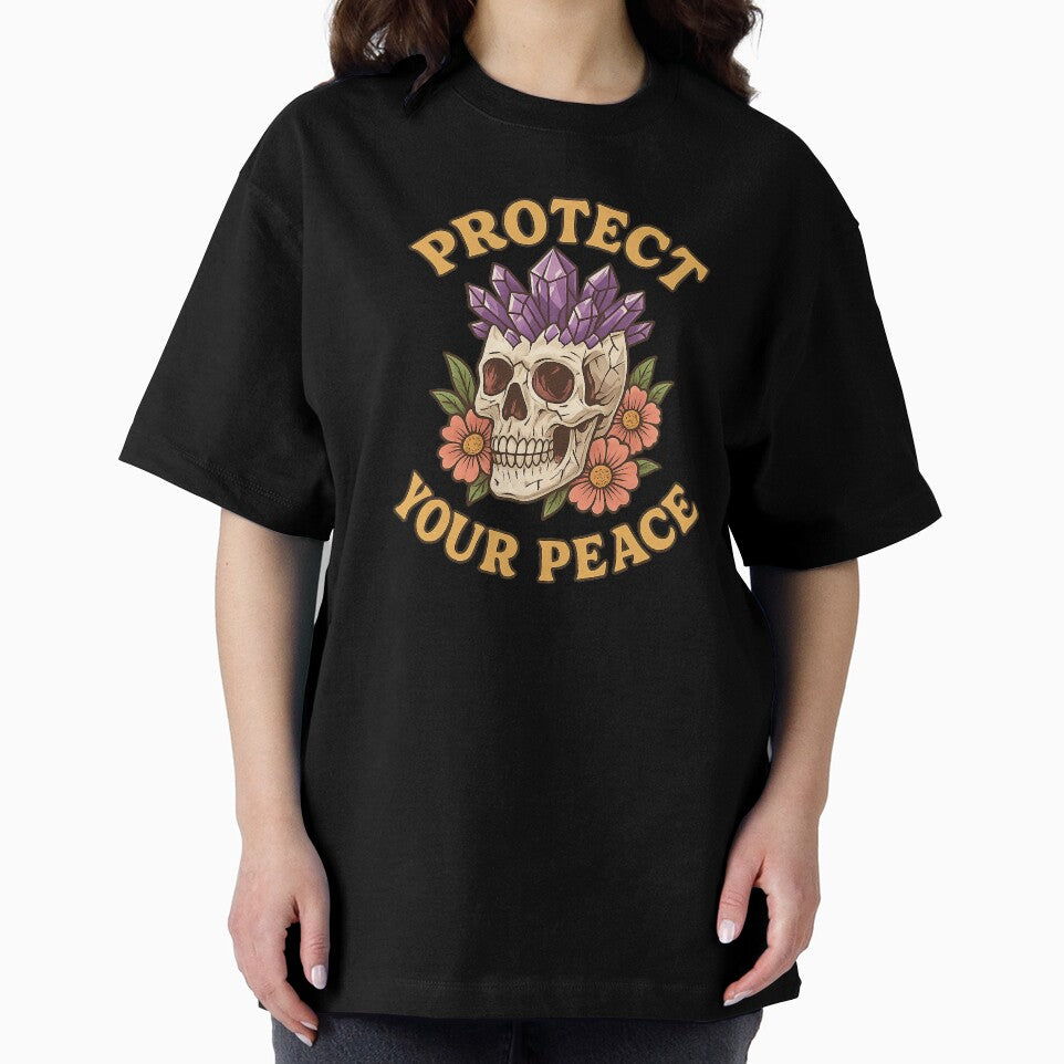 Protect Your Peace – Crystal Skull Design by Kaleidoscope Print