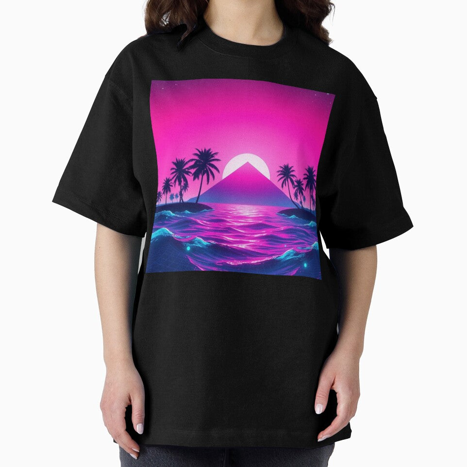 Synthwave Sunset Island Vaporwave Aesthetic Art Print by EllDAV777