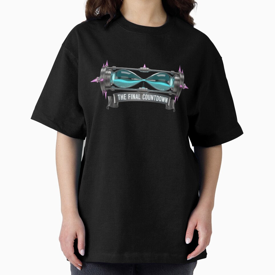 Cyberpunk Hourglass Art – The Final Countdown, Futuristic Sci-Fi Time Metallic Steampunk Design by Luminari Creations