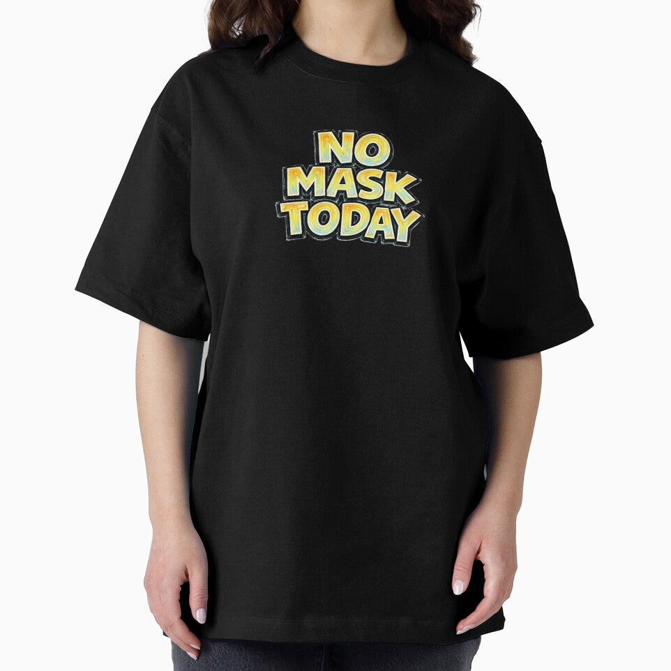 No Mask Today – hand drawn childlike typography by Mac Sketches
